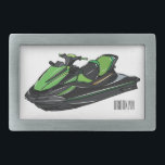 Jet ski cartoon illustration belt buckle<br><div class="desc">Jet ski cartoon illustration</div>
