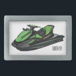Jet ski cartoon illustration belt buckle<br><div class="desc">Jet ski cartoon illustration</div>