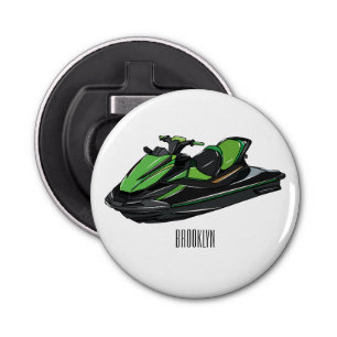 Jet ski cartoon illustration bottle opener