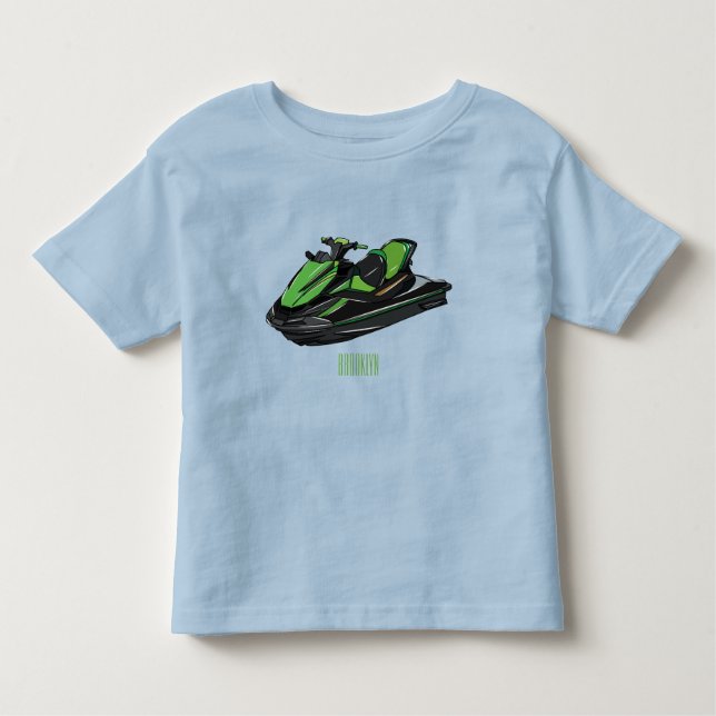 Jet ski cartoon illustration toddler T-Shirt (Front)