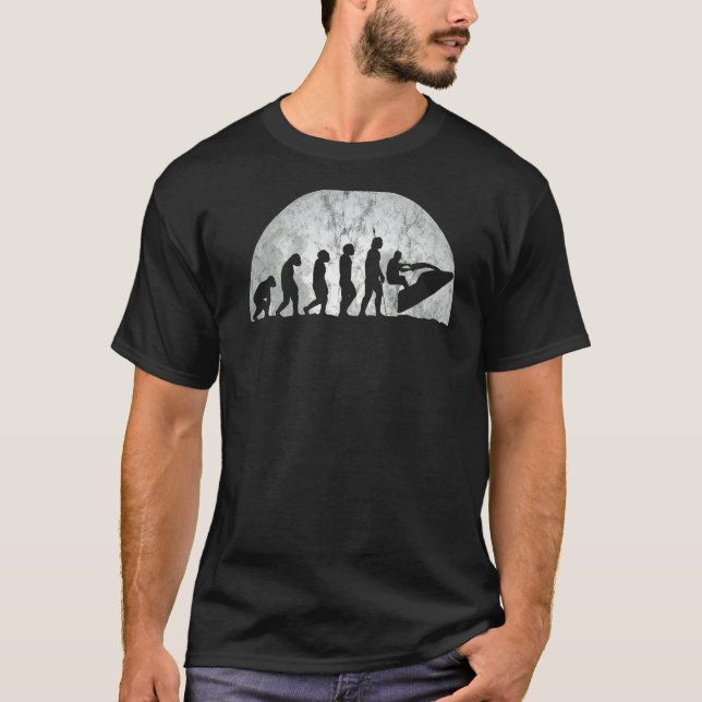 Jet Ski Evolution  Evolution Of Man Water Sports T-Shirt (Front)