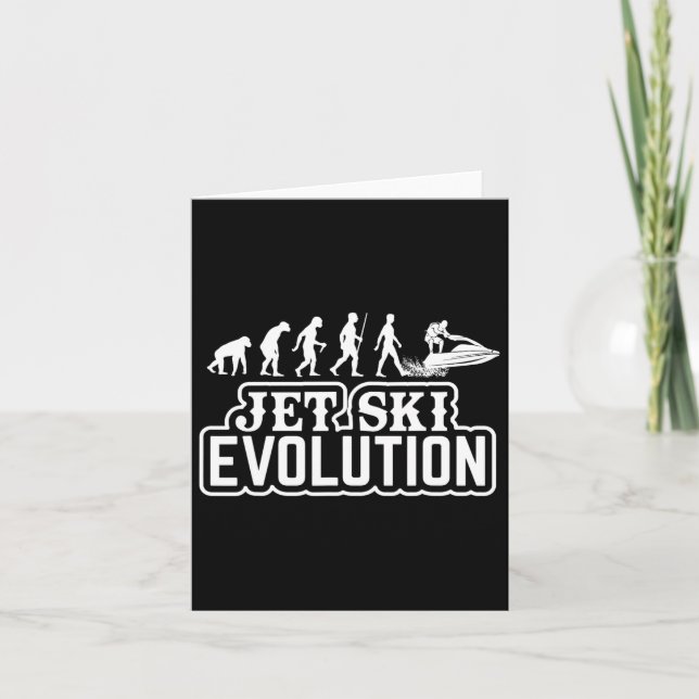 Jet Ski Evolution - Jet Skiing Lovers Sport Swimmi Card (Front)