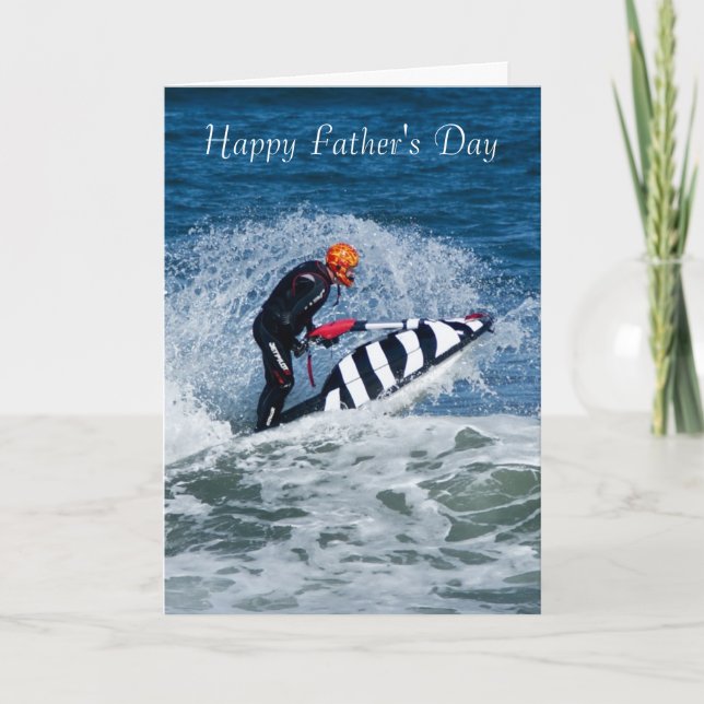 Jet Ski Father's Day Greeting Card (Front)
