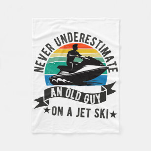 Jet Ski For Men Women Dad Boy Jet Skiing Driver Fu Fleece Blanket