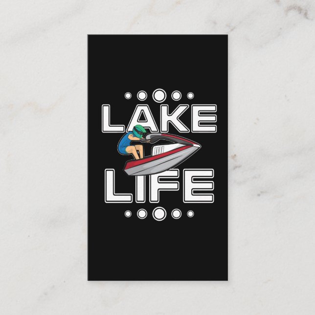 Jet Ski Gift Lake Life Beach Holiday Funny Jetski Business Card (Front)