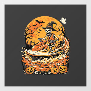 Jet Ski Halloween Skeleton Witch Pumpkin Design_1