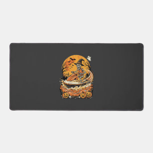 Jet Ski Halloween Skeleton Witch Pumpkin Design_1 Desk Mat