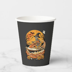 Jet Ski Halloween Skeleton Witch Pumpkin Design_1 Paper Cups
