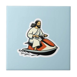 Jet-Ski Jesus Tile