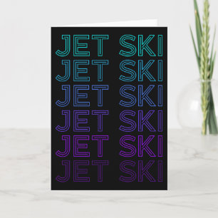 Jet Ski Jet Skiing Retro  Card