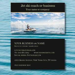 Jet ski jetski water skiing coach instructor business card