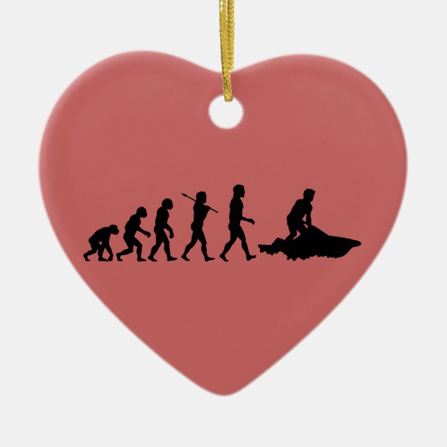 Jet Ski Jetskiing Water Sport Ceramic Tree Decoration (Front)