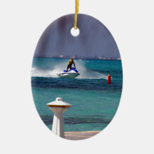 Jet Ski Paradise Ceramic Tree Decoration