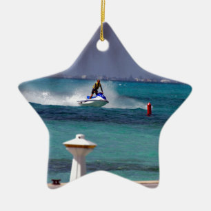Jet Ski Paradise Ceramic Tree Decoration