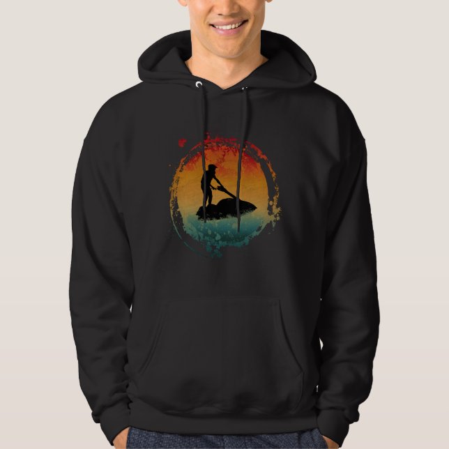 JET SKI RETRO VINTAGE SKIING  HOODIE (Front)
