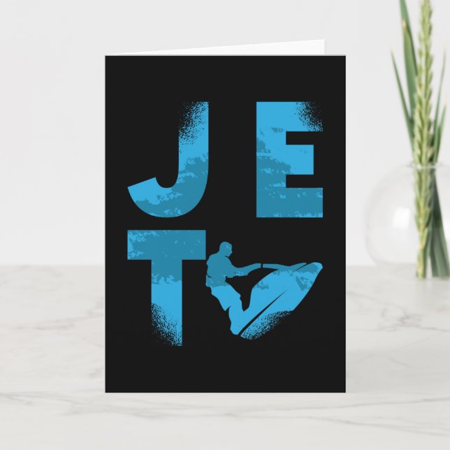Jet Ski Rider Water Sports Jet Skiing Jetski Card (Front)