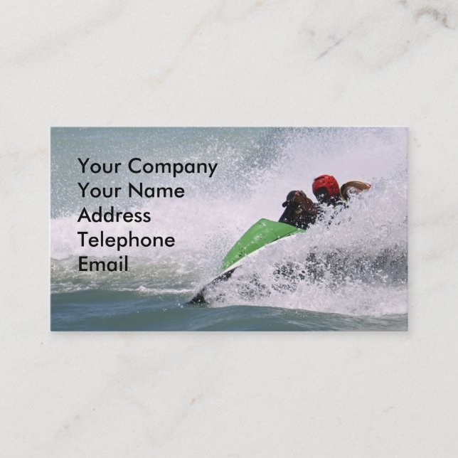 Jet Ski Riders in the Sea Business Card (Front)