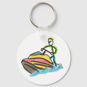 Jet Ski Stickman Key Ring