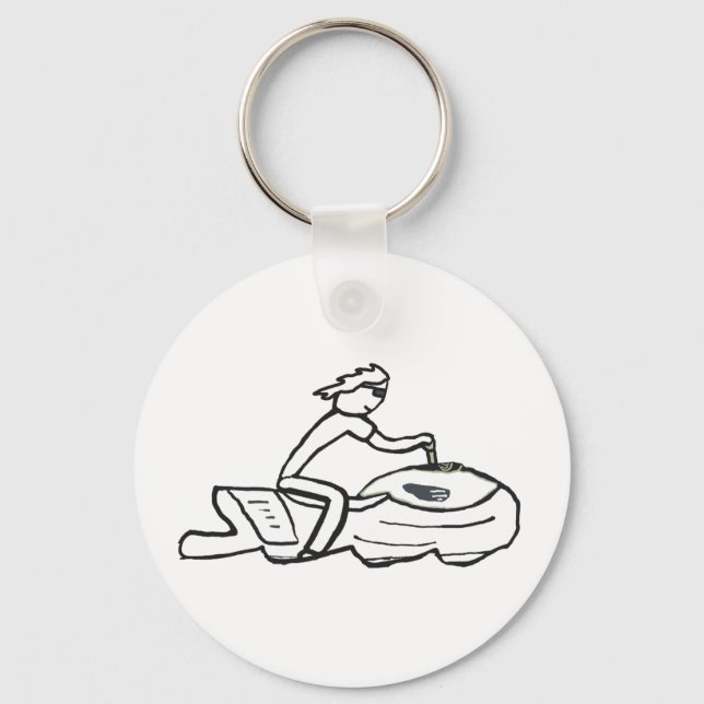 Jet Ski Stickman Key Ring (Front)