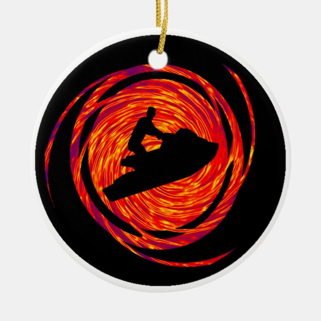 JET SKI STYLEEEE CERAMIC TREE DECORATION (Front)