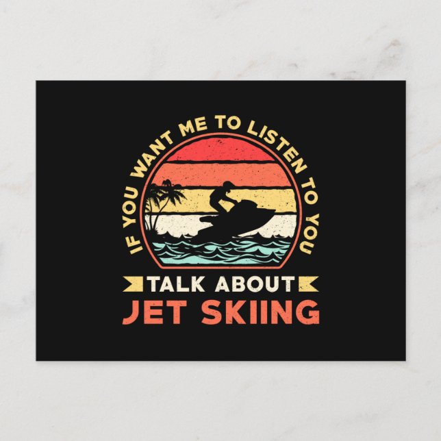 Jet Ski Talk About Jet Skiing Water Sports Jetski Postcard (Front)
