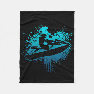 Jet Ski Water Sports Lake Jet Skiing Fleece Blanket