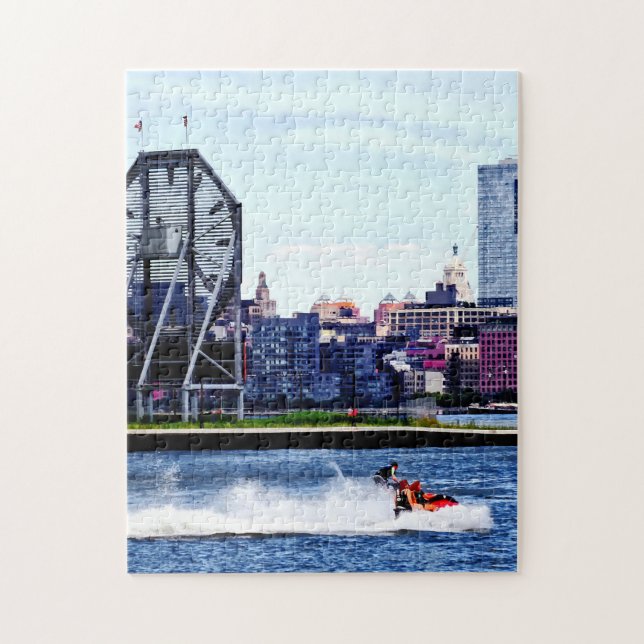Jet Skiing by Colgate Clock Jigsaw Puzzle (Vertical)