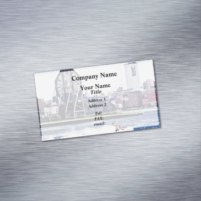 Jet Skiing by Colgate Clock Magnetic Business Card (In Situ)