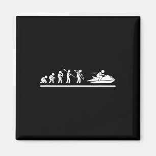 Jet Skiing Evolution Men Women Funny Jet Ski  Magnet