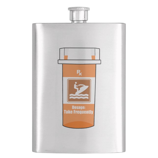 Jet Skiing Is My Drug Hip Flask (Front)