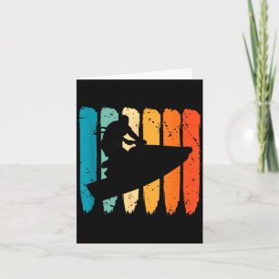 Jet skiing retro watercraft jet skier jetskiing je card