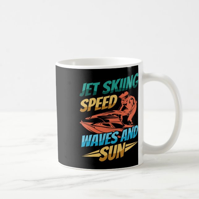 Jet Skiing Speed Waves And Sun Jet Ski  Coffee Mug (Right)