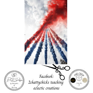 Jet Smoke Trails Red White Blue Decoupage Tissue Paper