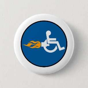 Jet Wheelchair 6 Cm Round Badge