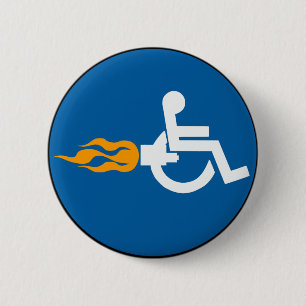 Jet Wheelchair 6 Cm Round Badge