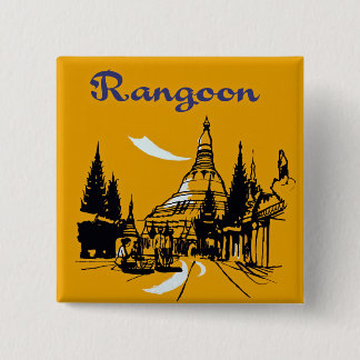 Jet Your Way to Rangoon 15 Cm Square Badge