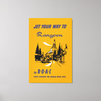 Jet Your Way to Rangoon - L Canvas Print