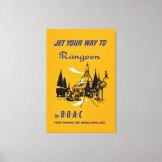 Jet Your Way to Rangoon - XL Canvas Print