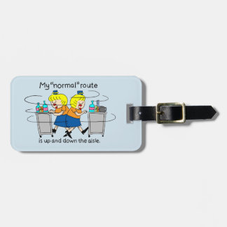 Jetlagged Comic | Bev on Beverage Cart Luggage Tag