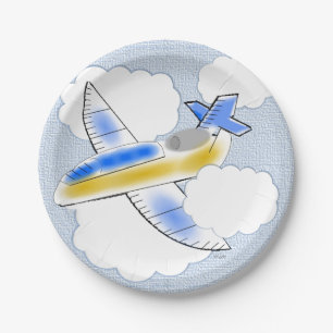 Jetplane Paper Plate