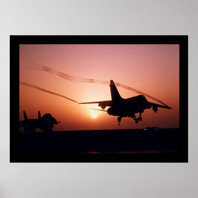 Jets At Sunset Poster (Front)