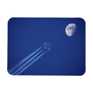 Jets Next to Moon British Columbia Magnet