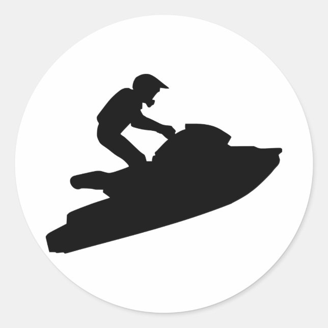 Jetski Classic Round Sticker (Front)