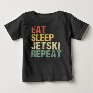 Jetski Eat Sleep Repeat Retro Style Funny Baby T-Shirt