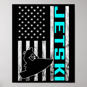 Jetski Jet Ski Jet Skier American Usa Jet Skiing W Poster