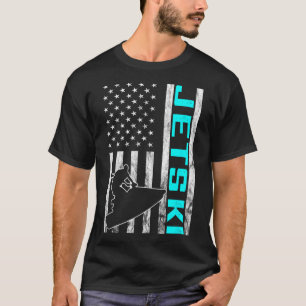 Jetski Jet Ski Jet Skier American Usa Jet Skiing W T-Shirt