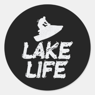 Jetski Jet Ski Skiing Love Water Sports Funny Cool Classic Round Sticker
