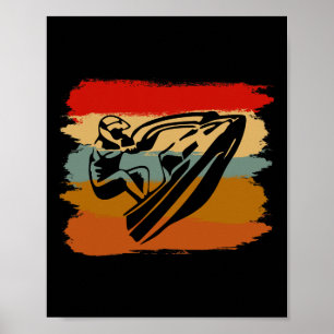 Jetski Jet Ski Skiing Love Water Sports Funny Cool Poster