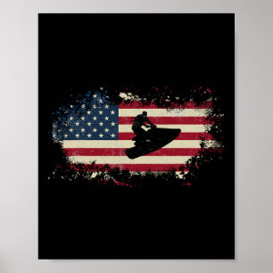 Jetski Jet Ski Skiing Love Water Sports Funny Cool Poster
