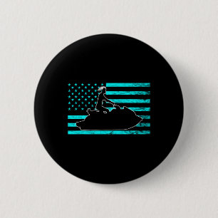 Jetski Jet Skiing Watercraft Jet Ski American Usa  6 Cm Round Badge